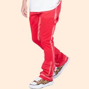 MNML Red Flare Denim Pants